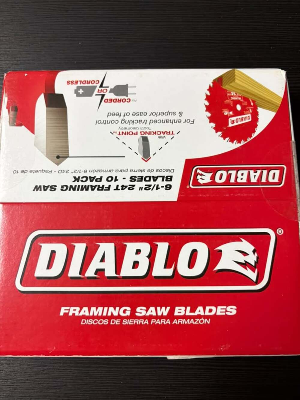 10-Pack Diablo 6-1/2" 24 Teeth Framing Saw Blades (D0624A) (Sealed)